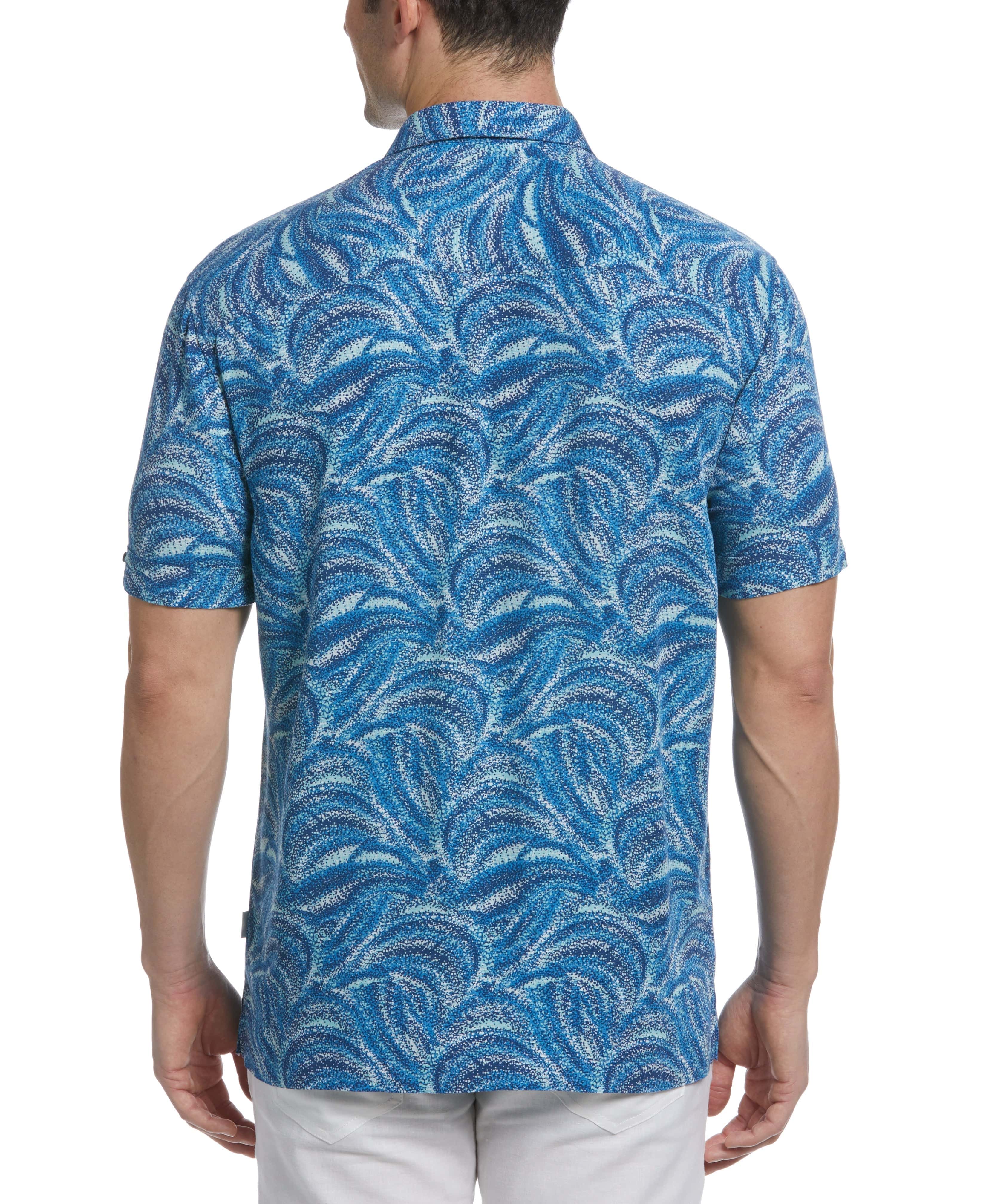 Big & Tall Textured Wave Print Shirt - Image 2