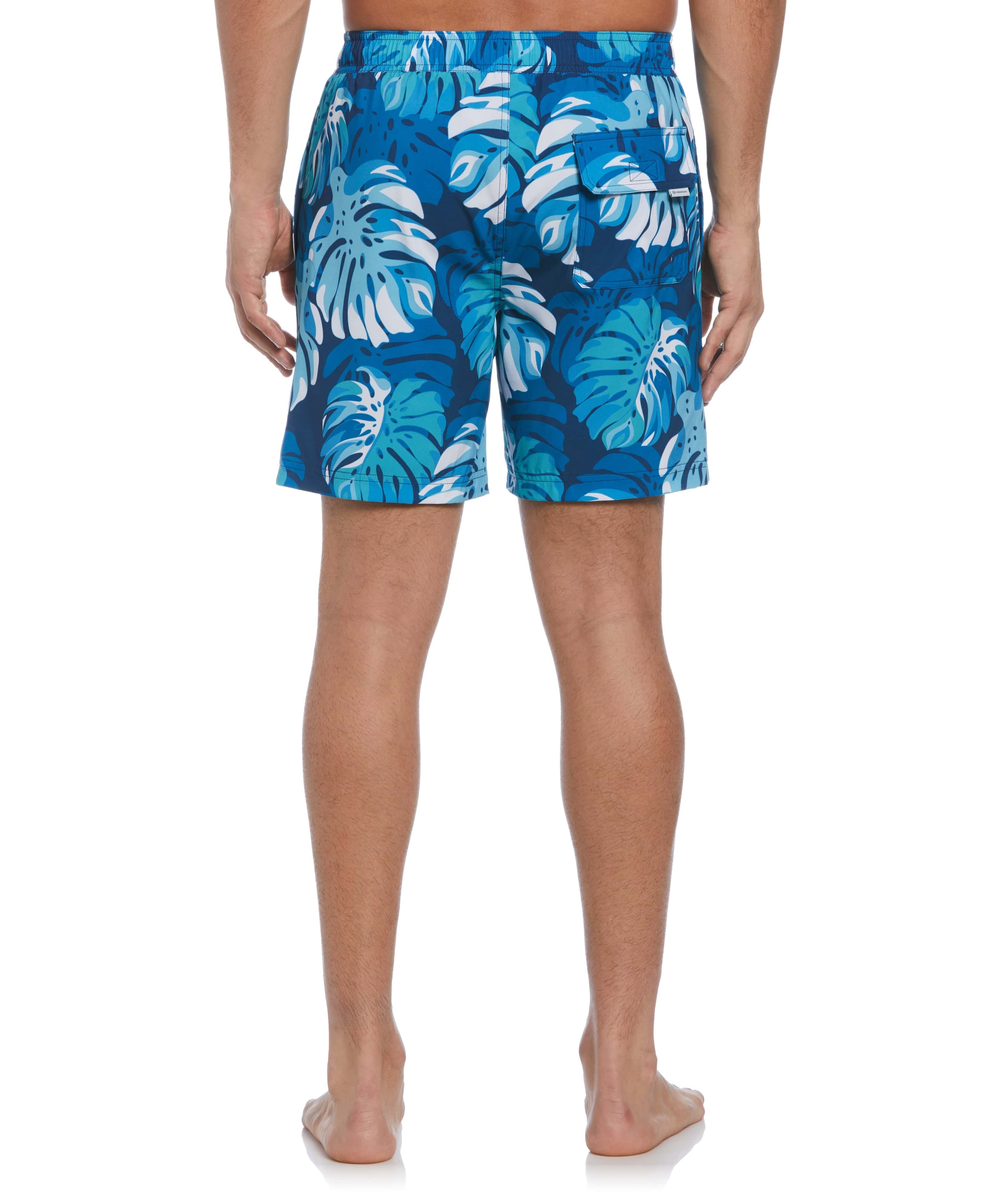 Tropical Leaf Print Swim Short - Image 2